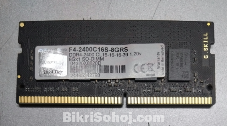 Gskill 8gb 2400mhz ddr4 laptop ram